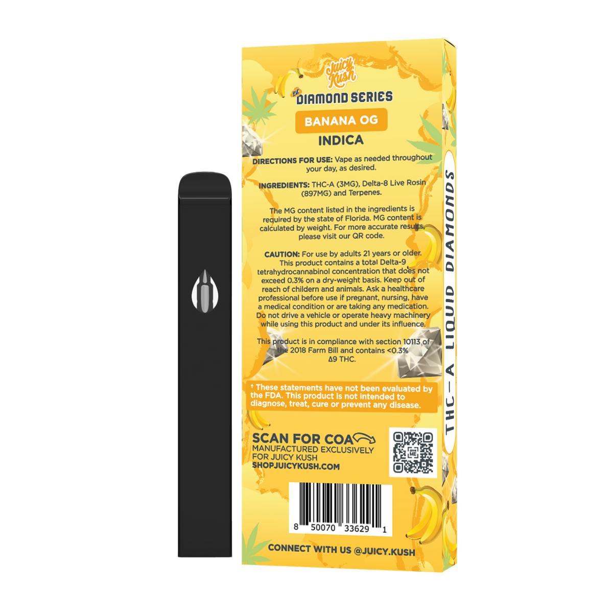 Banana OG THC-A Disposable 1g – Juicy Kush
