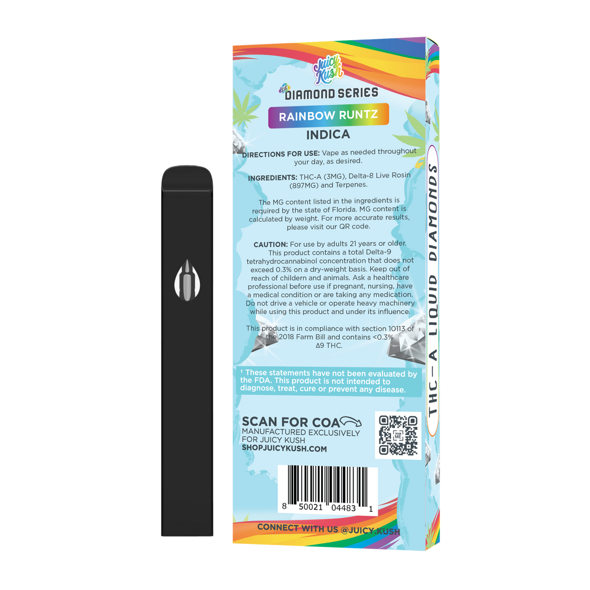 Rainbow Runtz THC-A Disposable 1g Juicy Kush Rainbow Runtz THC-A Disposable 1g Juicy Kush