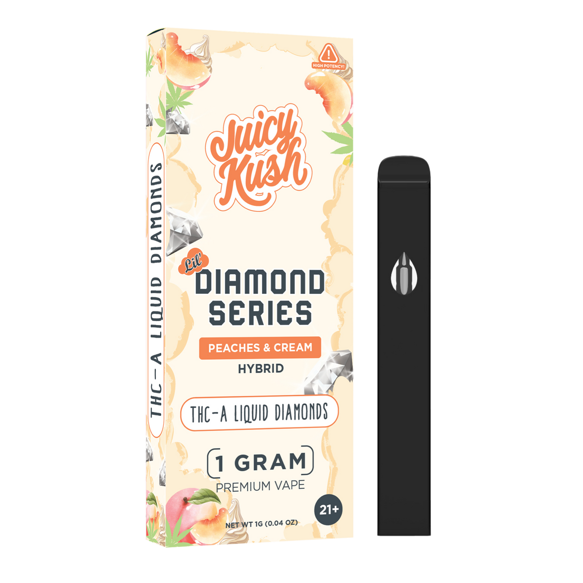 peaches and cream disposable vape Peaches & Cream THC-A Disposable 1g – Juicy Kush
