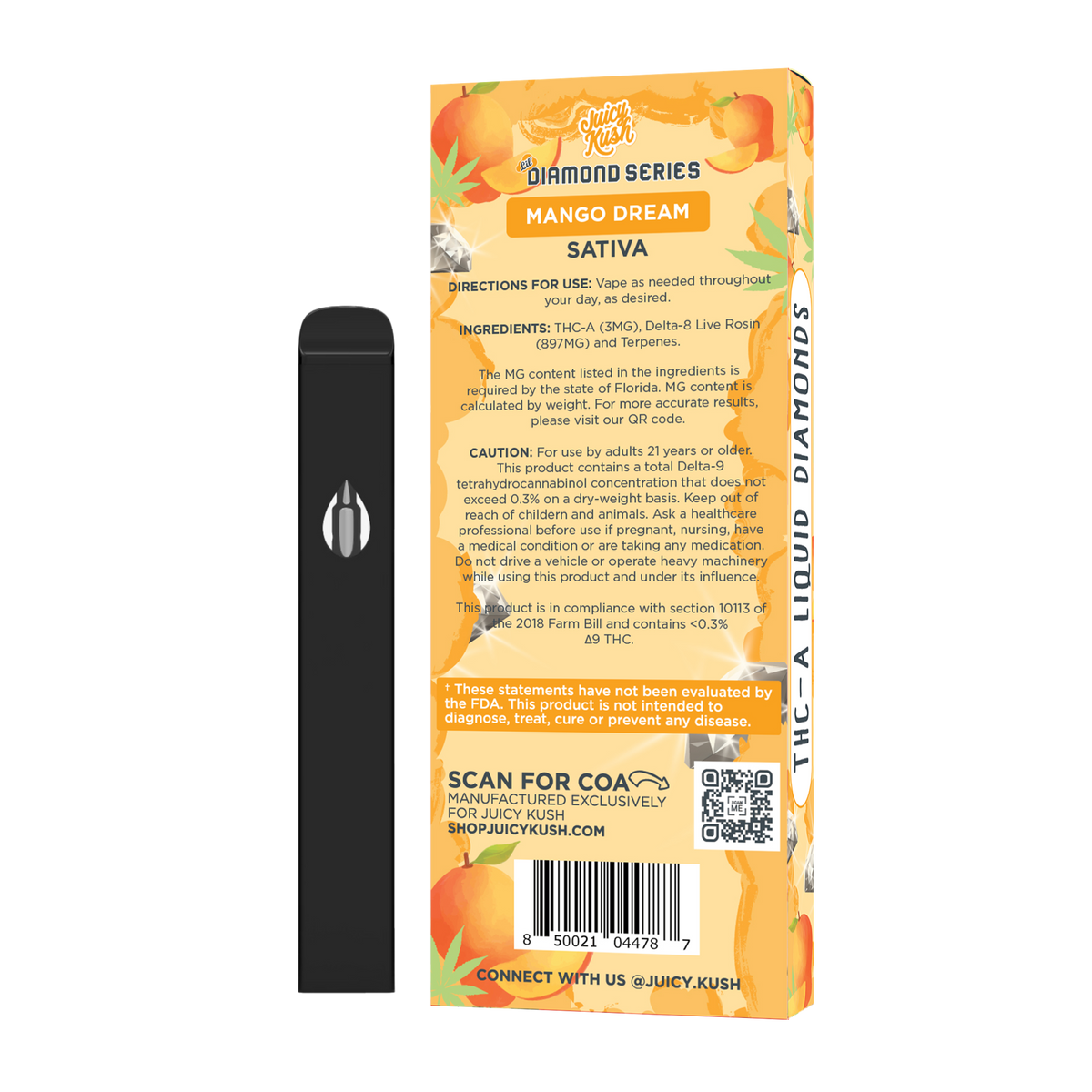 Mango Dream THC-A Disposable 1g Juicy Kush Mango Dream THC-A Disposable 1g Juicy Kush