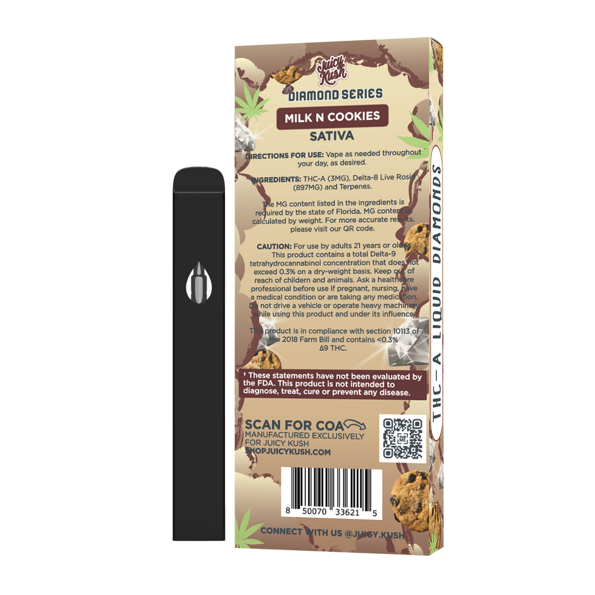 Milk N Cookies THC-A Disposable 1g – Juicy Kush