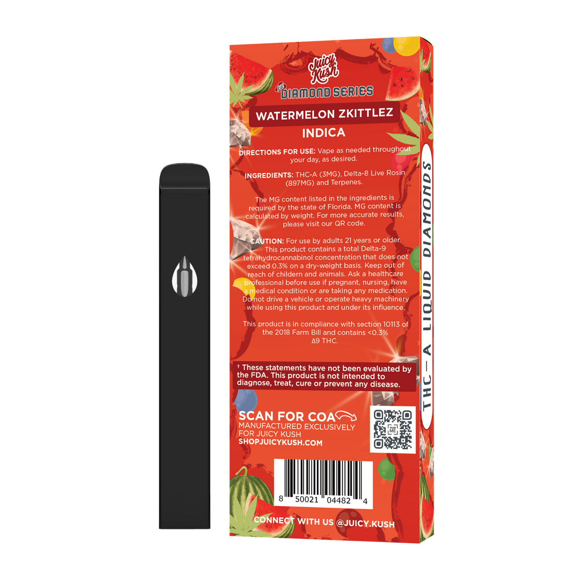 Watermelon Zkittlez THC-A Disposable 1g Juicy Kush Watermelon Zkittlez THC-A Disposable 1g Juicy Kush