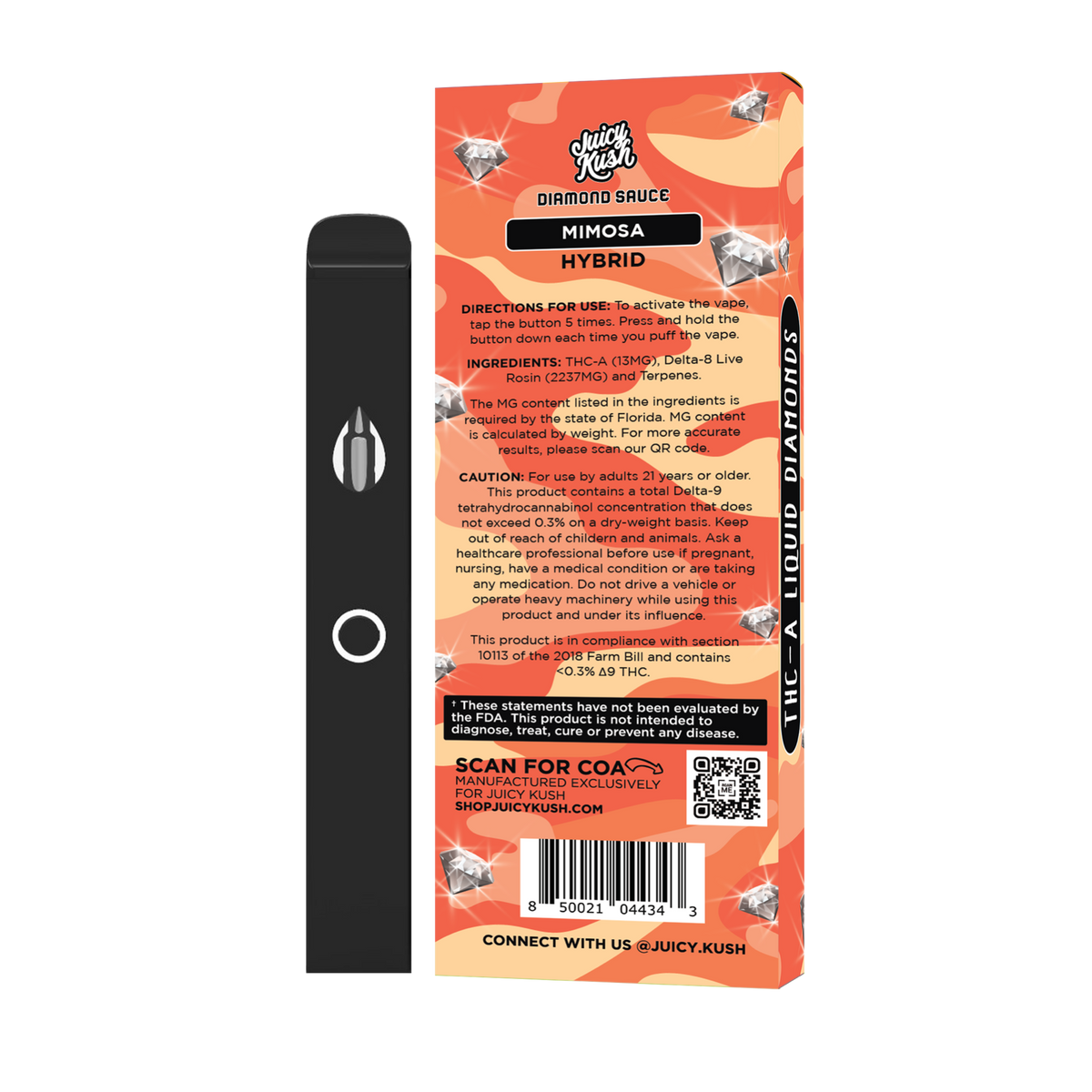 Mimosa THC-A Preheat Disposable 2.5g Juicy Kush Mimosa THC-A Preheat Disposable 2.5g Juicy Kush