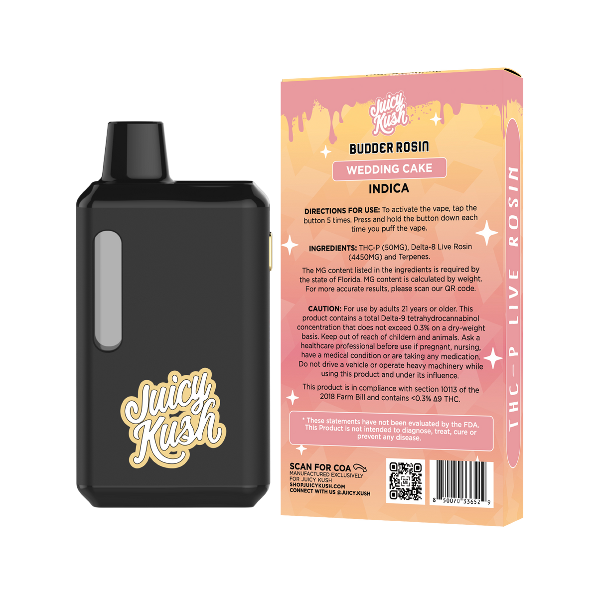 Wedding Cake THC-P Preheat Disposable 5g – Juicy Kush