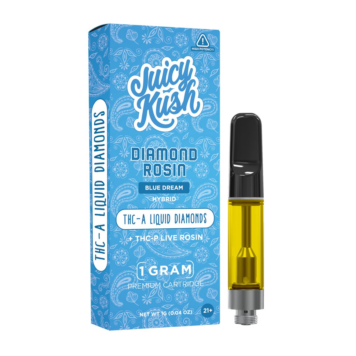 Blue Dream THC-A + THC-P Cartridge 1g Juicy Kush Blue Dream THC-A + THC-P Cartridge 1g Juicy Kush