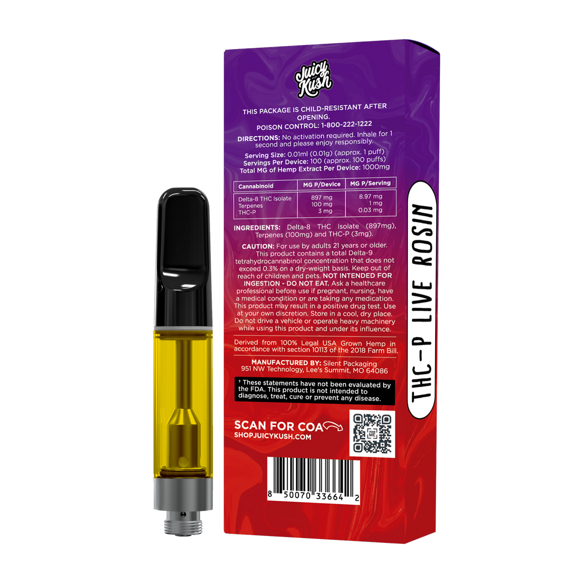 Forbidden Fruit THC-P Cartridge 1g – Juicy Kush