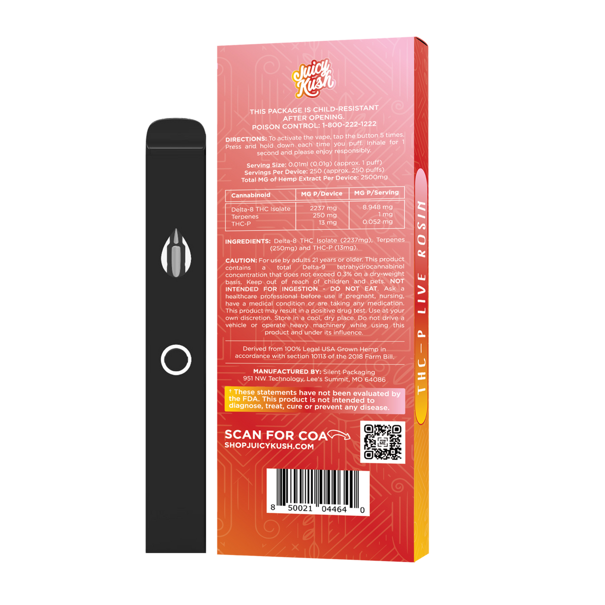 CRDP原料　5g Candy Jack HHCP Disposable Vape | GMO-Free & Pure | Eighty Six
