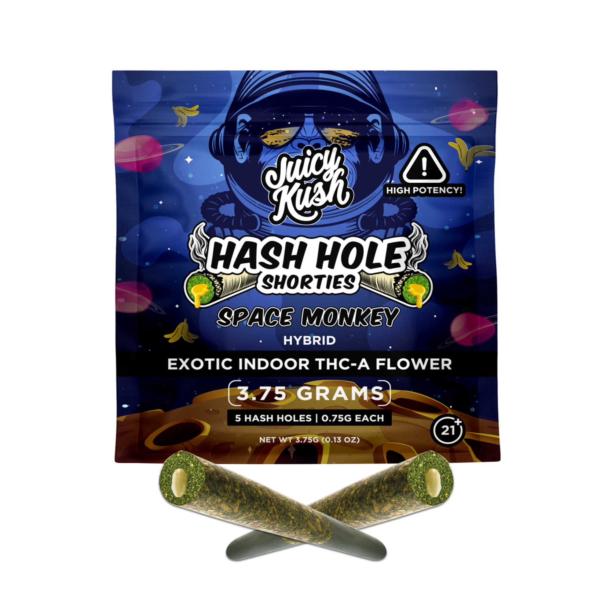 Space Monkey THC-A Hash Holes 3.75g (5ct)
