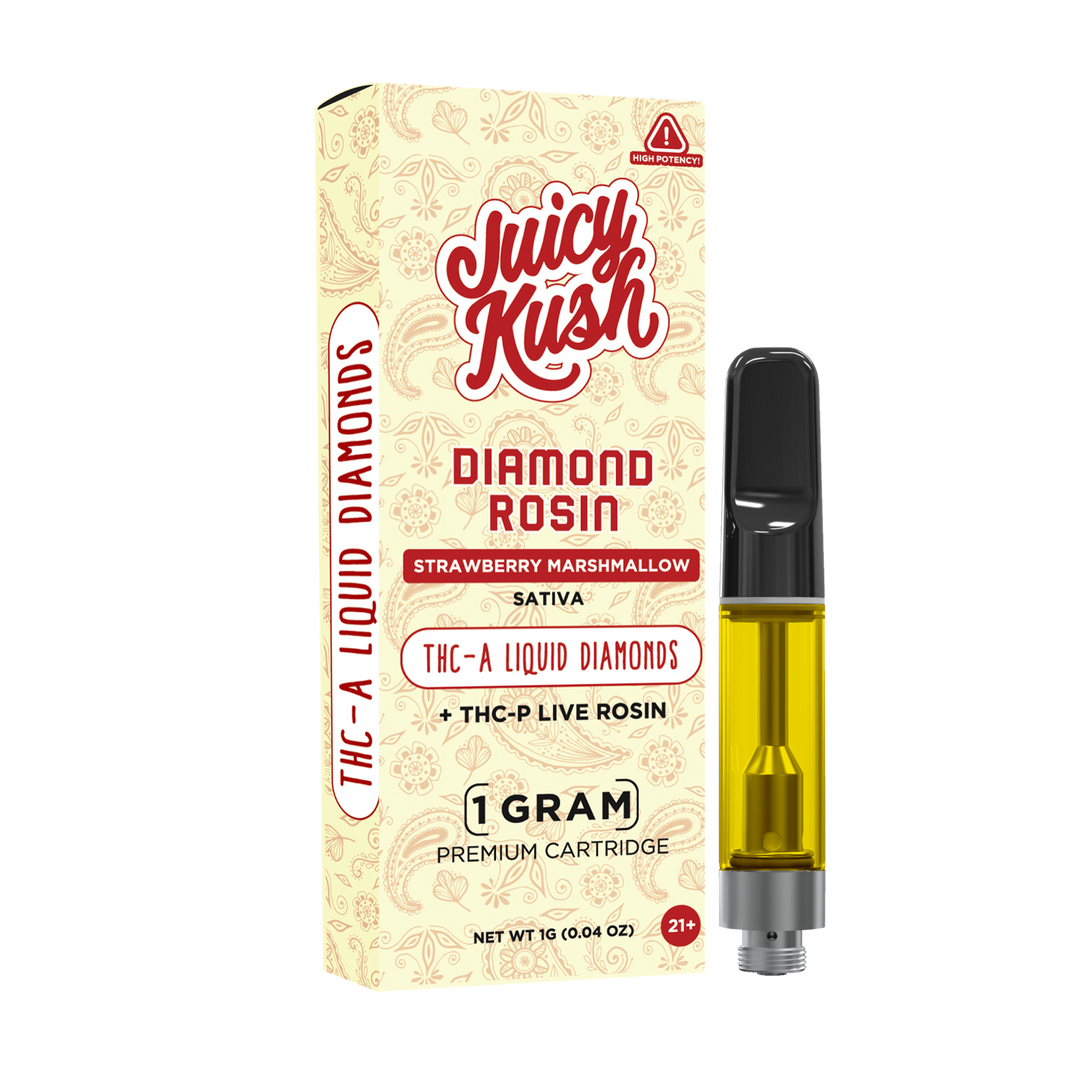 Strawberry Marshmallow THC-A + THC-P Cartridge 1g – Juicy Kush
