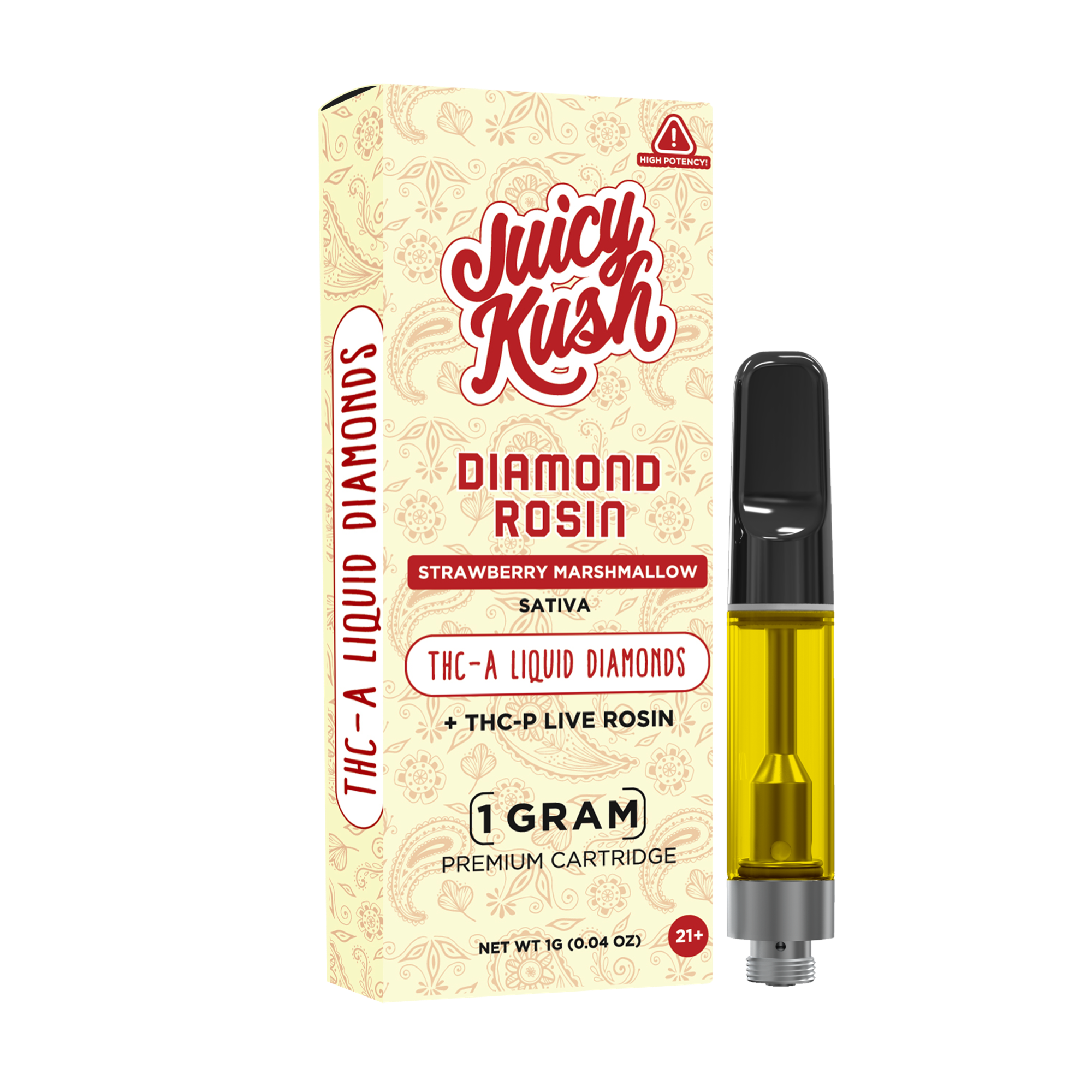 Strawberry Marshmallow THC-A + THC-P Cartridge 1g – Juicy Kush