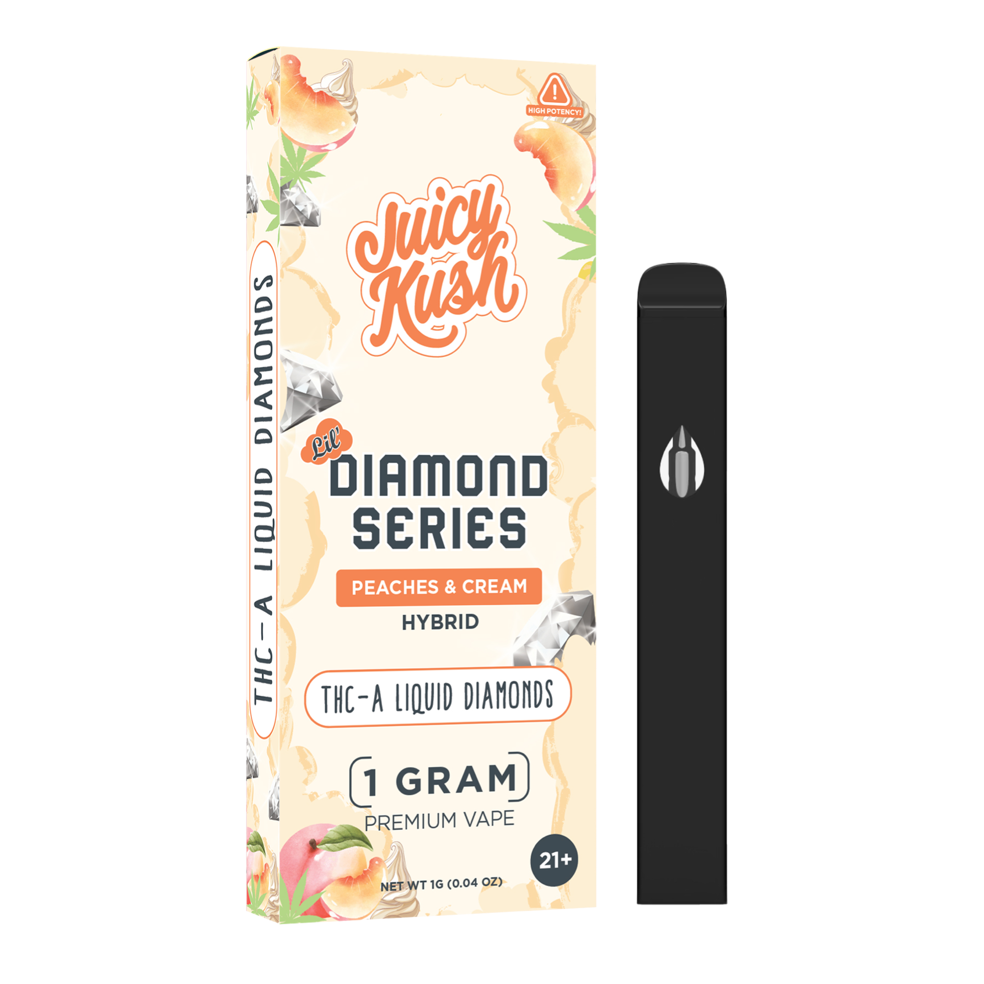 Peaches & Cream THC-A Disposable 1g Juicy Kush Peaches & Cream THC-A Disposable 1g Juicy Kush
