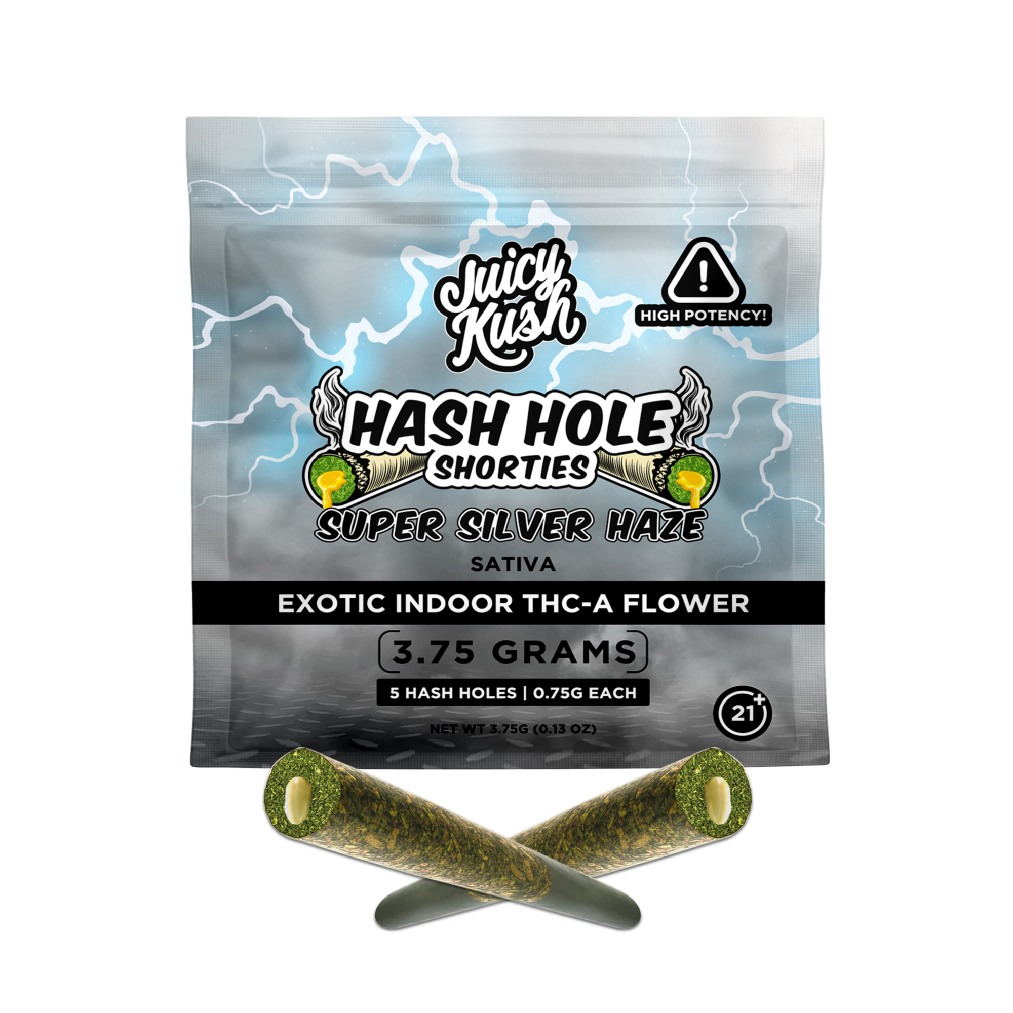 Super Silver Haze THC-A Hash Holes 3.75g (5ct)