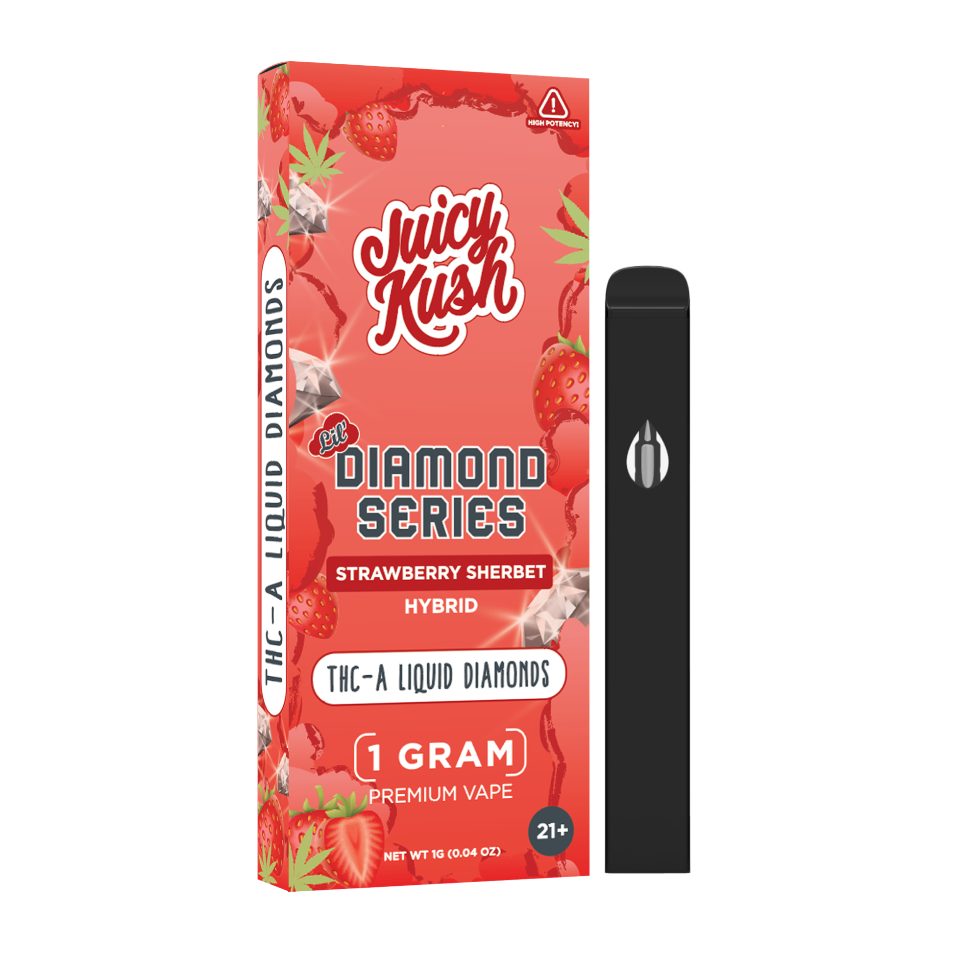 Strawberry Sherbet THC-A Disposable 1g Juicy Kush Strawberry Sherbet THC-A Disposable 1g Juicy Kush