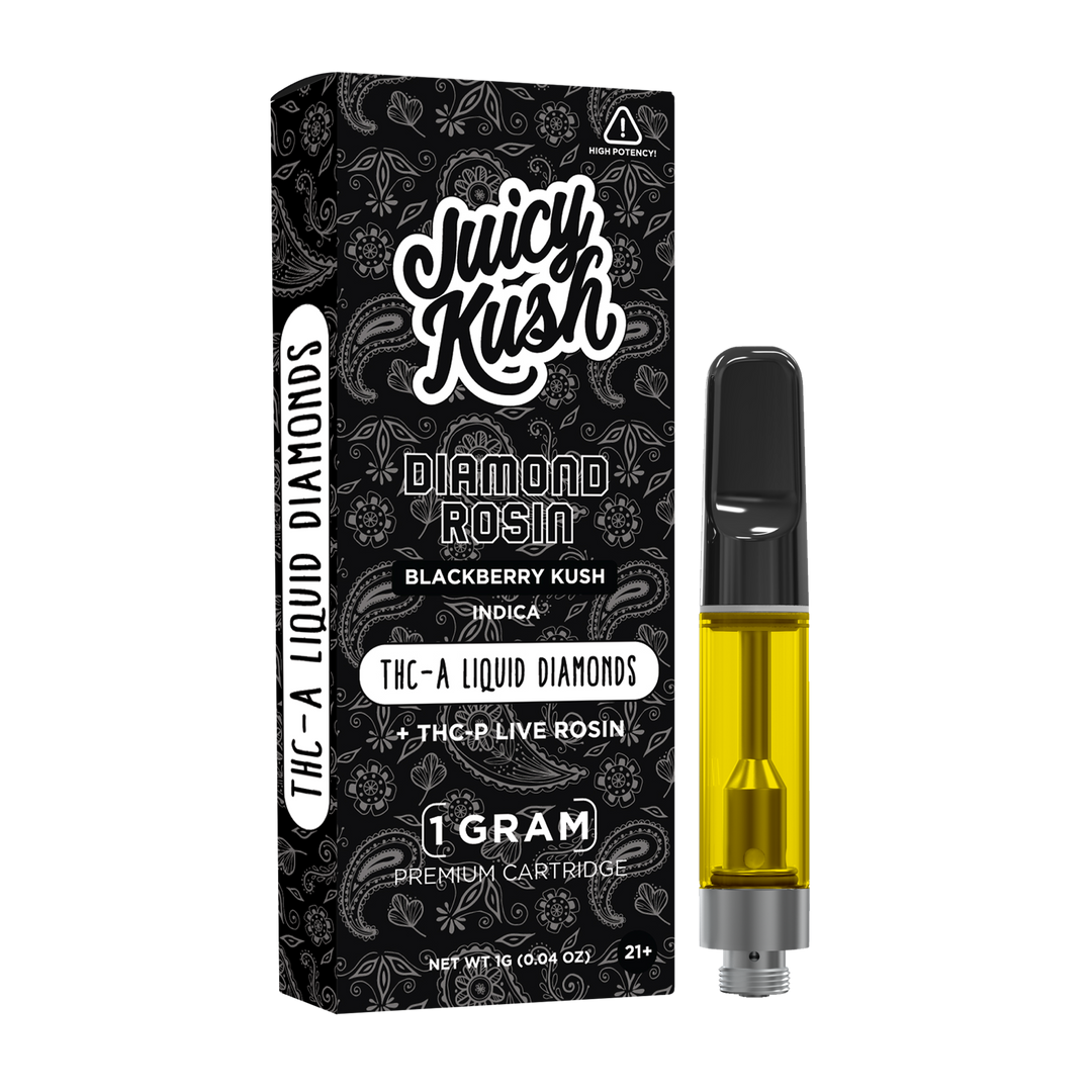 Blackberry Kush THC-A + THC-P Cartridge 1g Juicy Kush Blackberry Kush THC-A + THC-P Cartridge 1g Juicy Kush