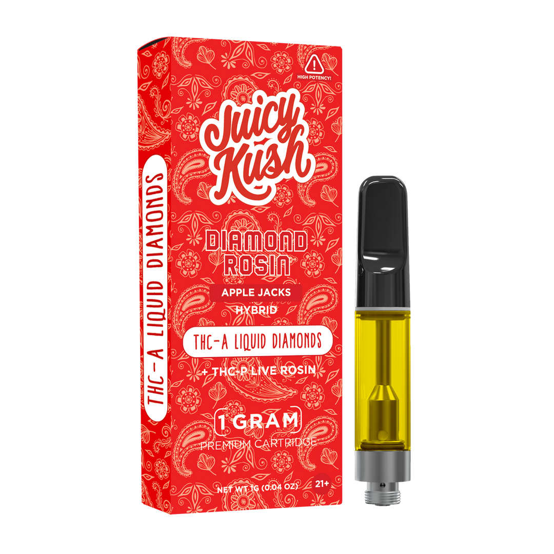 Apple Jacks THC-A + THC-P Cartridge 1g Juicy Kush Apple Jacks THC-A + THC-P Cartridge 1g Juicy Kush